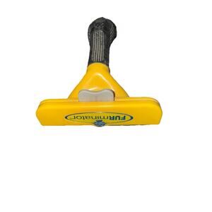 FURminator DeShedding Dog Grooming Tool Comb Brush Yellow Used But Not Abused